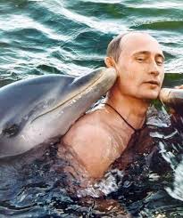 Putin with dolphin
